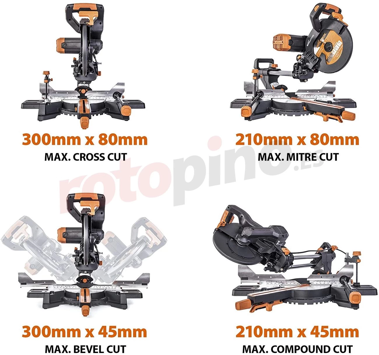 Ingletadora Evolution EVO-R255SMS-DBP » Rotopino.es 4 Ingletadora Evolution EVO-R255SMS-DBP » Rotopino.es - Imagen 2