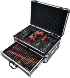 Taladro Atornillador De Impacto + 126 Accesorios Yato YT-44250 » Rotopino.es