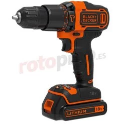 Taladro Atornillador De Impacto BlackDecker BDCHD18KB » Rotopino.es